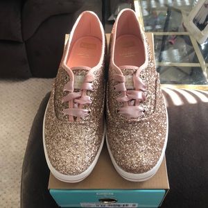 Kate spade Keds sneakers. Rose gold Women’s size 9